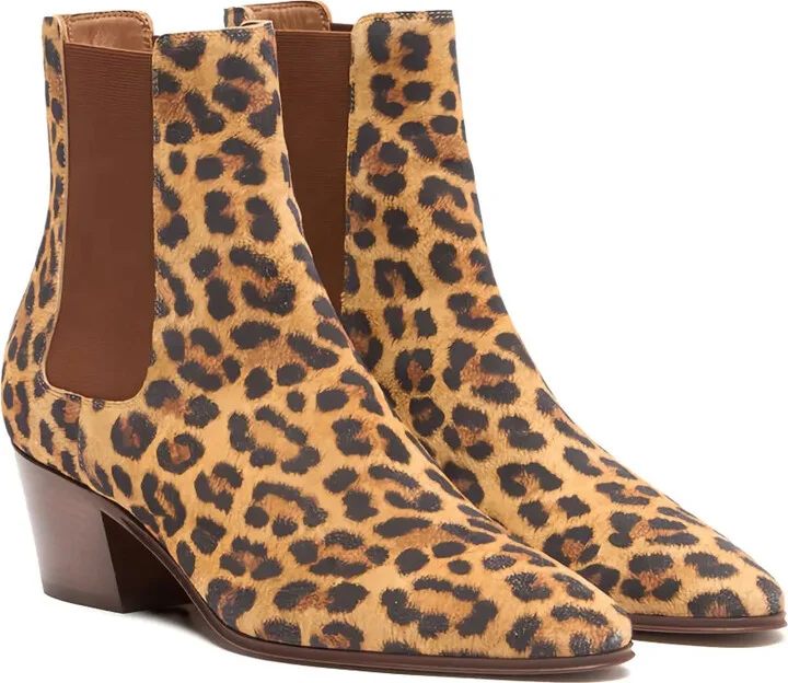 50mm Leopard-Print Block-Heel Ankle Boots - Image 2