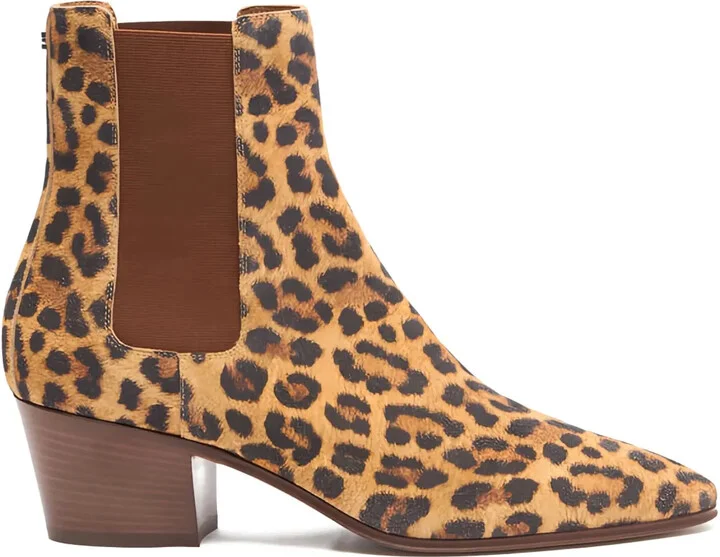 50mm Leopard-Print Block-Heel Ankle Boots