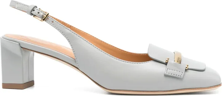 50mm Logo-Engraved Slingback Pumps