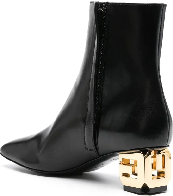 50mm Logo-Plaque Leather Boots - Image 3
