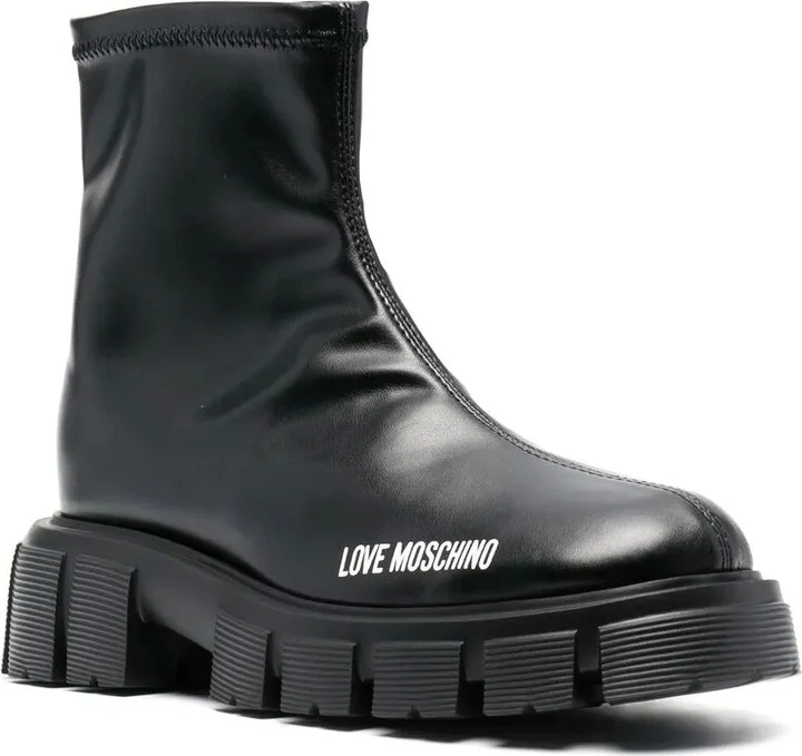 50mm Logo-Print Studded Sole Boots - Image 2