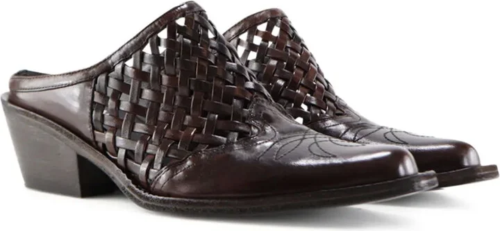 50mm Lux woven slide mules - Image 2