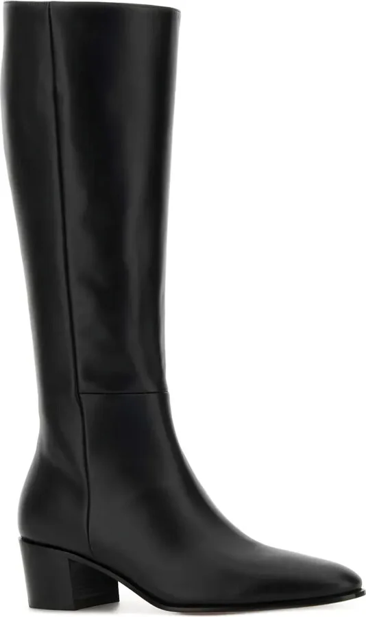 50mm Lyell leather block-heel boots - Image 2