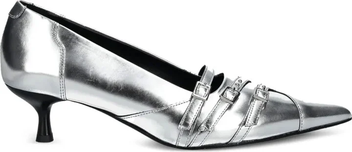 50mm Lykke pointed-toe buckle pumps