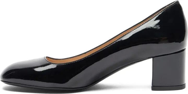 50mm Maeve 50 patent leather block-heel pumps