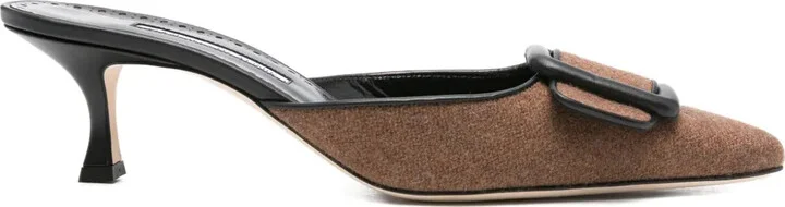 50mm Maysale buckle-detail mules