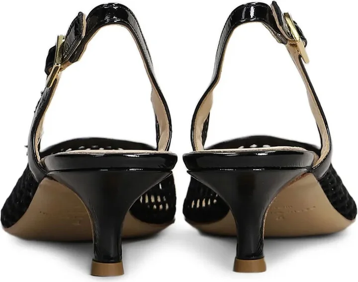 50mm Mesh Slingback Pumps - Image 3