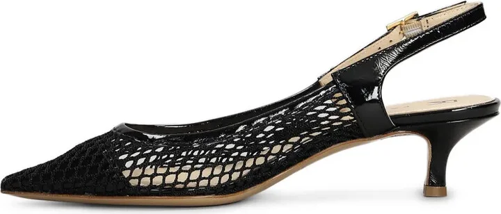 50mm Mesh Slingback Pumps - Image 4
