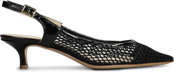 50mm Mesh Slingback Pumps