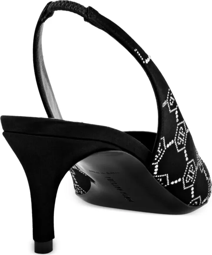 50mm Monogram-Pattern Slingback Pumps - Image 3