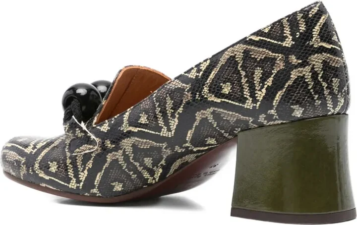 50mm Mumba geometric-pattern block-heel pumps - Image 3