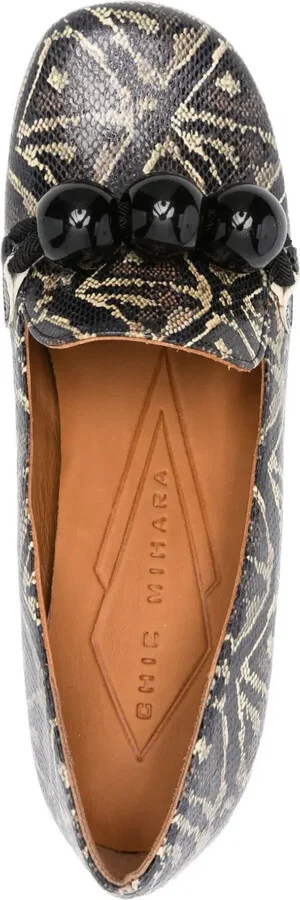 50mm Mumba geometric-pattern block-heel pumps - Image 4
