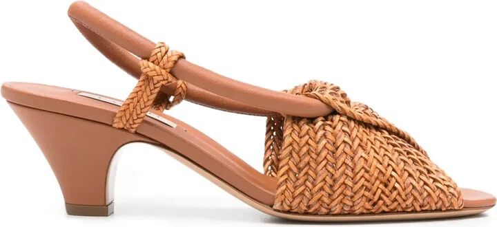 50mm Muny woven slingback sandals