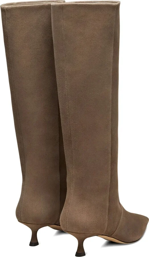 50mm Naomi suede pointed-toe knee-high boots - Image 3