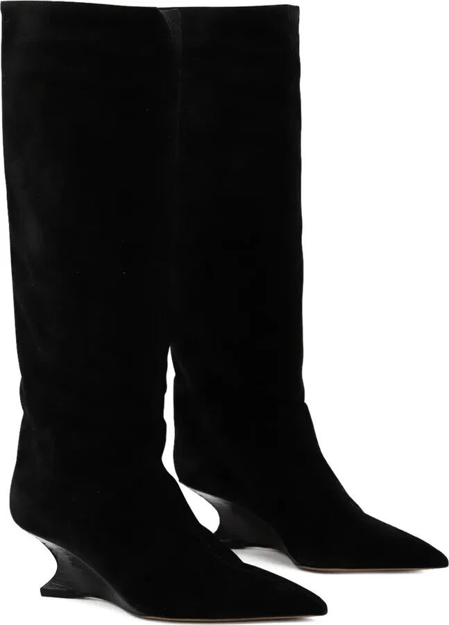 50mm Nina sculpted-heel knee-high boots - Image 2
