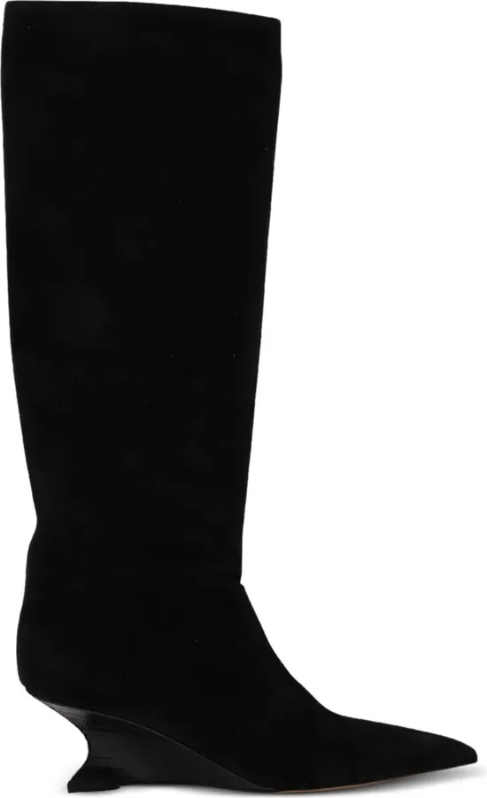 50mm Nina sculpted-heel knee-high boots