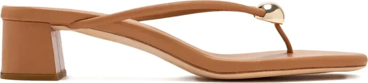 50mm Odessa leather-thong ball-embellishment sandals