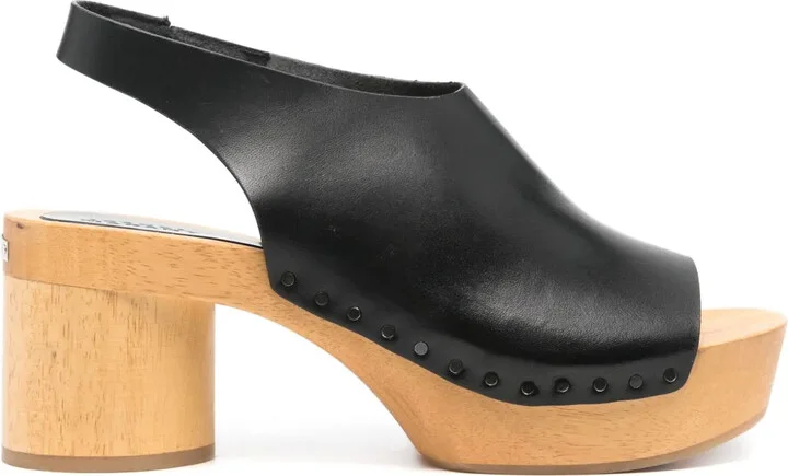 50mm Okya leather clogs