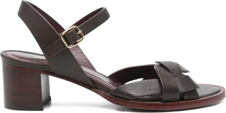 50mm Paro braided ankle-strap sandals