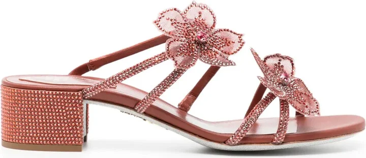 50mm Peach Flower sandals