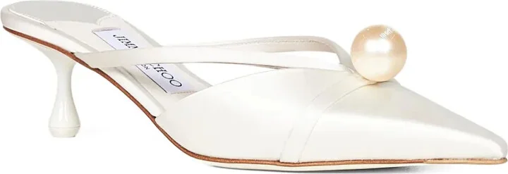 50mm Pearl-Embellished Pointed-Toe Mules - Image 2
