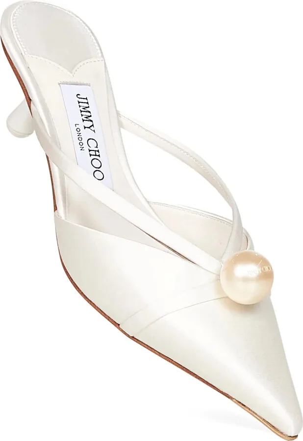 50mm Pearl-Embellished Pointed-Toe Mules - Image 4