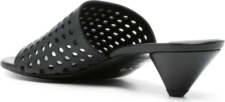 50mm Perforated Leather Sandals - Image 3