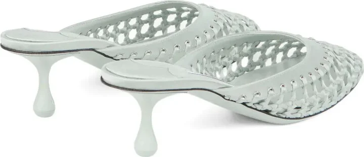 50mm Pixie woven leather studded mules - Image 4