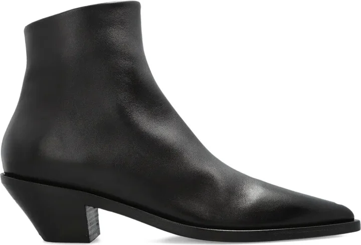50mm Pointed-Toe Heeled Ankle Boots