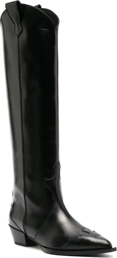 50mm Pointed-Toe Knee Boots - Image 2