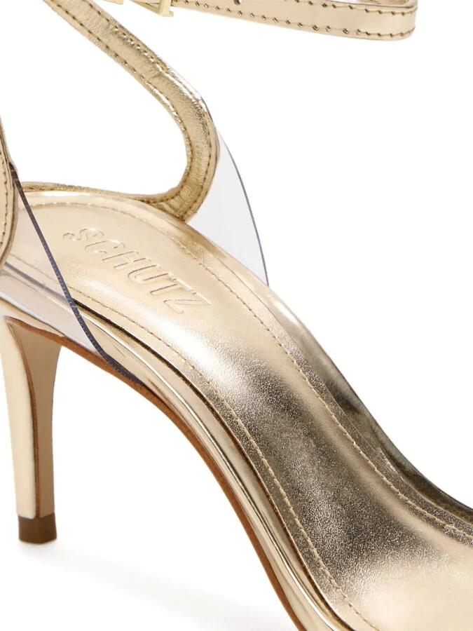 50mm Prya metallic ankle-strap sandals - Image 3