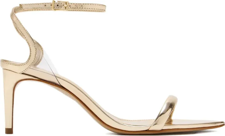 50mm Prya metallic ankle-strap sandals