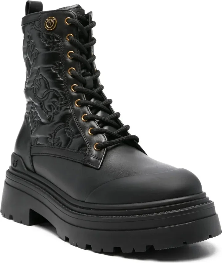 50mm Quilted Lace-Up Boots - Image 2