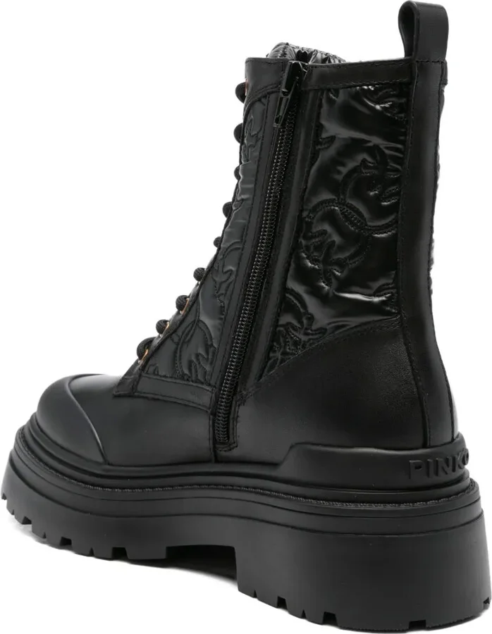 50mm Quilted Lace-Up Boots - Image 3