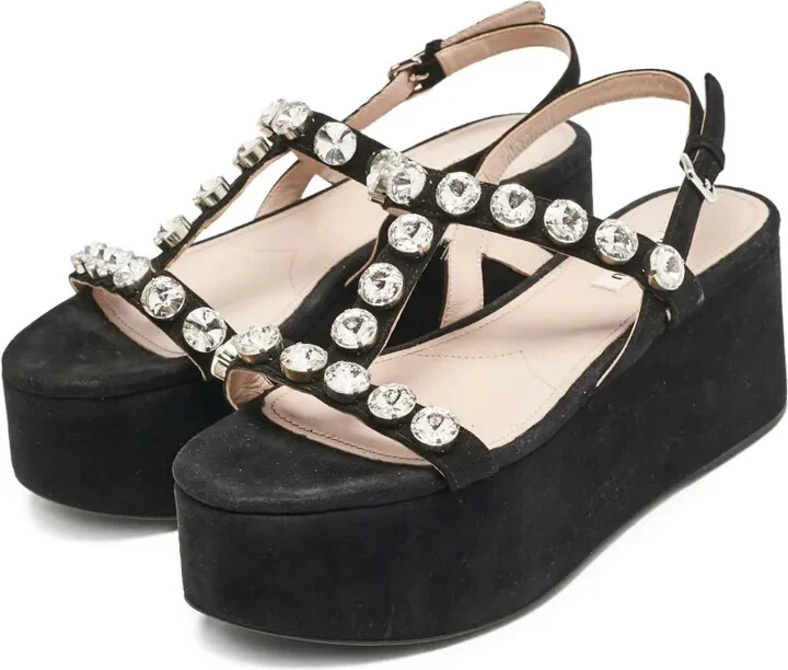 50mm Rhinestone-Embellished Platform Sandals - Image 3