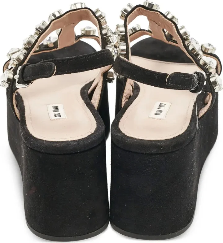 50mm Rhinestone-Embellished Platform Sandals - Image 4