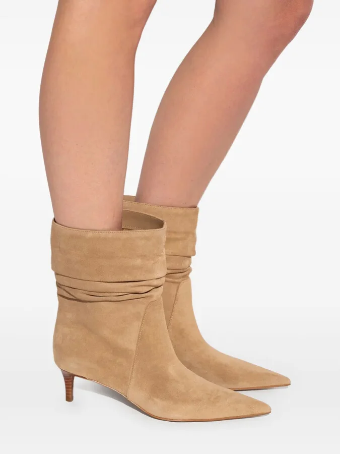 50mm Ruched Pointed-Toe Boots - Image 4