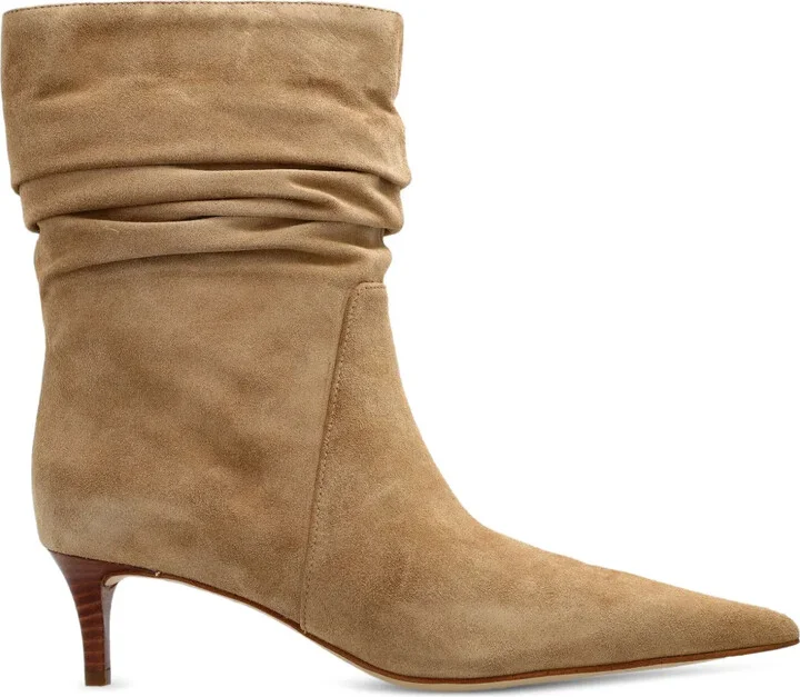 50mm Ruched Pointed-Toe Boots