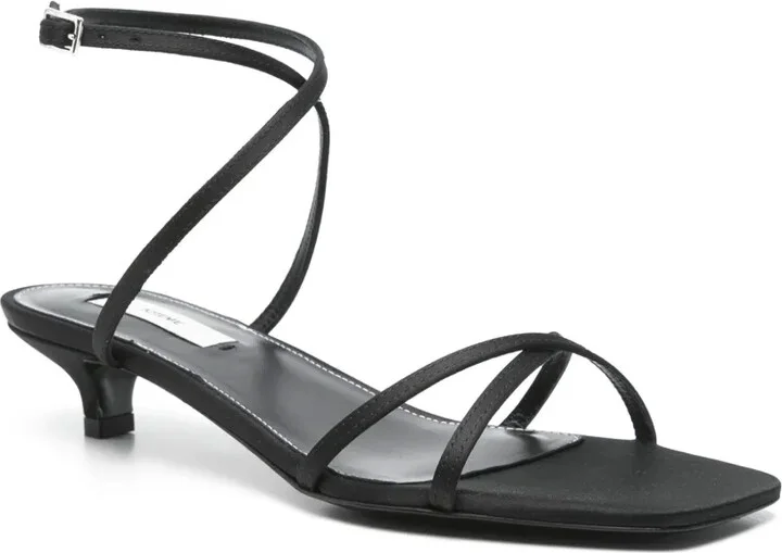 50mm Satin Crossover Sandals - Image 2
