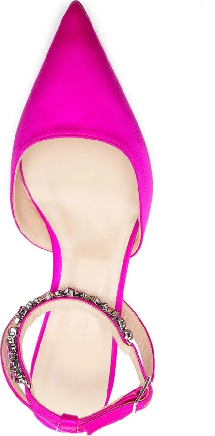 50mm Satin Crystal-Detail Pumps - Image 4