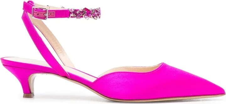 50mm Satin Crystal-Detail Pumps