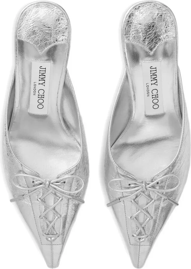 50mm Scarlett lace-up pointed-toe mules - Image 3