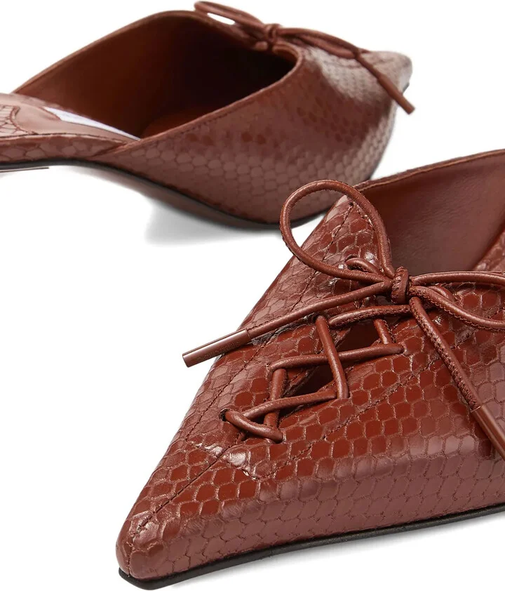 50mm Scarlett lace-up pointed-toe mules - Image 3