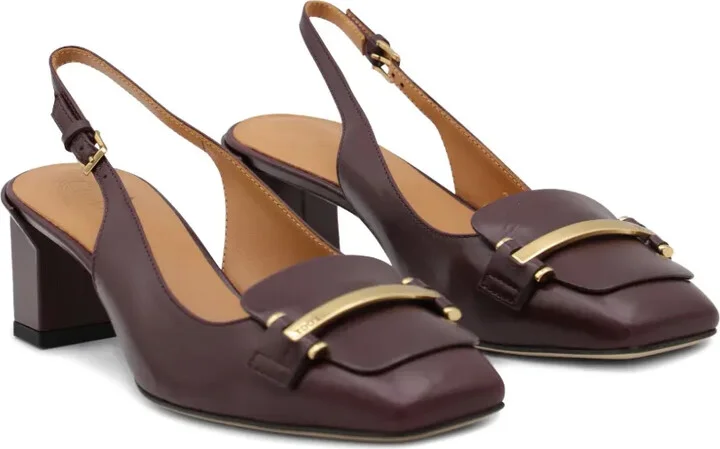 50mm Slingback Gold-Bar Pumps - Image 2