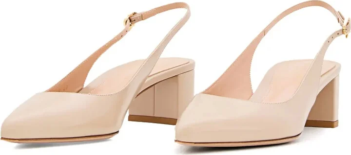 50mm Slingback Leather Pumps - Image 2