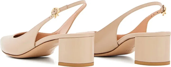 50mm Slingback Leather Pumps - Image 3