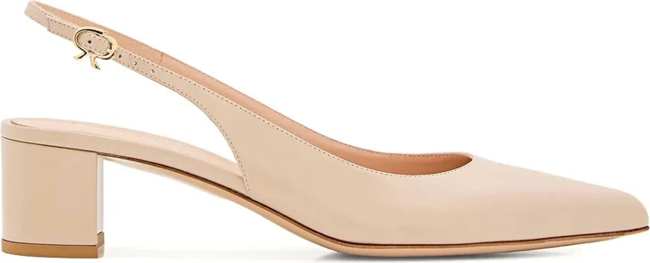 50mm Slingback Leather Pumps
