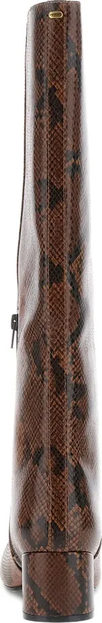 50mm Snake-Print Block-Heel Boots - Image 3