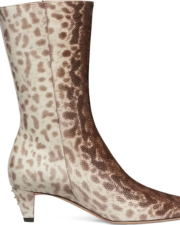 50mm Snakeskin-Print Boots - Image 2