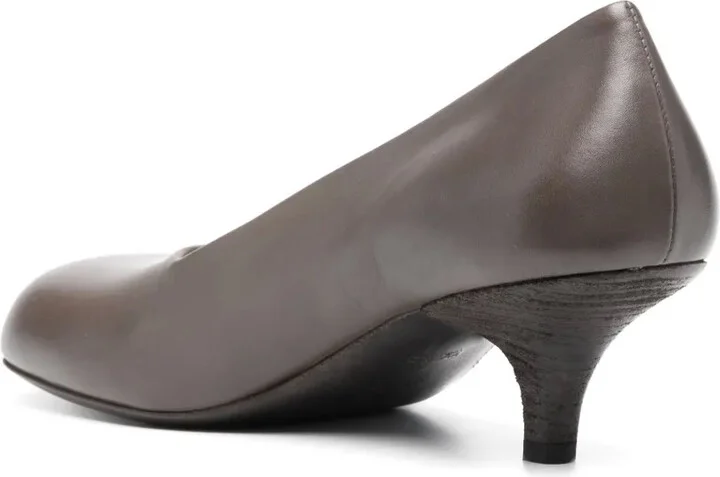 50mm Square-Toe Leather Pumps - Image 3